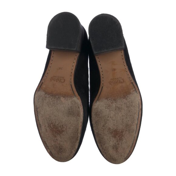 Chloé Loafers Black Suede Lauren size 38 - Picture 6 of 7